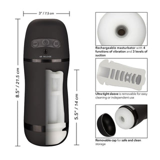 CALEXOTICS - OPTIMUM POWER MASTURBATOR WITH VIBRATION AND STIMULATING WAVES