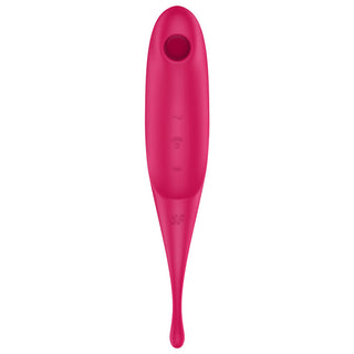 SATISFYER - TWIRLING PRO AIR PULSE STIMULATOR & VIBRATOR RED