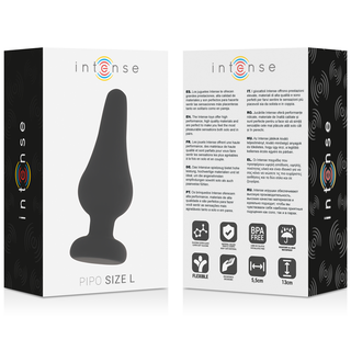 Intense - Anal Plug Pipo L Black Silicone 13cm