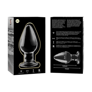 Nebula Series By Ibiza - Model 3 Anal Plug Borosilicate Glass Transparent 11 Cm -O- 5 Cm