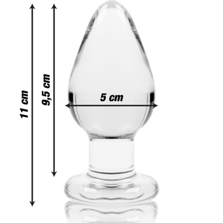 Nebula Series By Ibiza - Model 3 Anal Plug Borosilicate Glass Transparent 11 Cm -O- 5 Cm