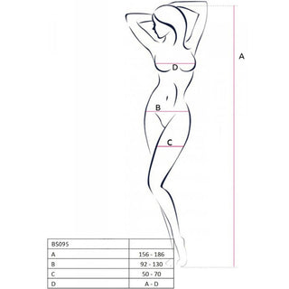 PASSION - BS095 BLACK BODYSTOCKING ONE SIZE