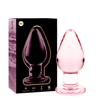 Nebula Series By Ibiza - Model 3 Anal Plug Borosilicate Glass Transparent 11 Cm -O- 5 Cm