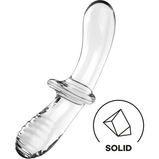 SATISFYER - DOUBLE CRYSTAL DILDO BLUE