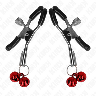 KINK - DOUBLE BELL NIPPLE CLAMP RED 6 CM