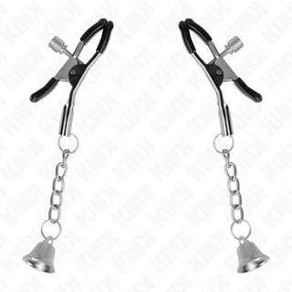 KINK - SILVER BELL PENDANT NIPPLE CLAMPS 6 CM