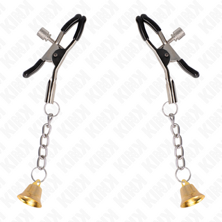 KINK - GOLD BELL PENDANT NIPPLE CLAMPS 6 CM