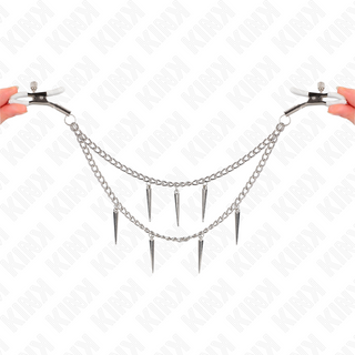 KINK - NIPPLE CLAMPS WITH SPIKES CHAINS 30 CM