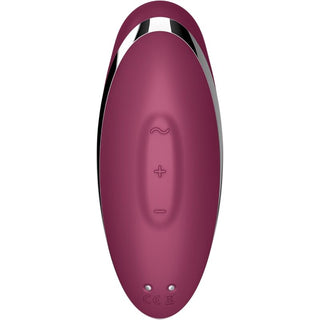 SATISFYER - TAP & CLIMAX 2 VIBRATOR & STIMULATOR RED
