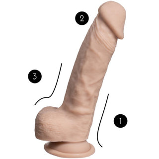 SILEXD - MODEL 1 REAL SKIN REALISTIC PENIS THERMO REACTIVE 17.8 CM FLESH