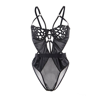 SUBBLIME - 954055 SEXY LACE BODYSUIT BLACK S/M