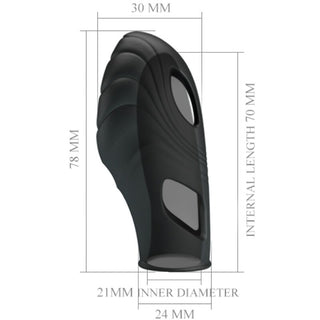 PRETTY LOVE - LICH SILICONE FINGER VIBRATOR BLACK