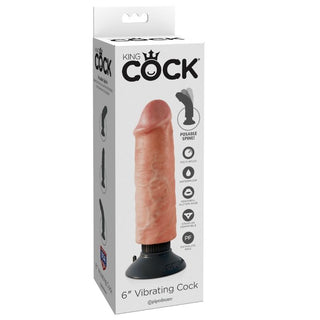 King Cock - 15.24cm Vibrating Cock Flesh