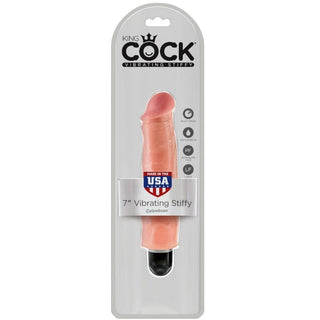 King Cock - 17.8cm Vibrating Stiffy Flesh