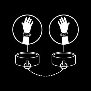 FETISH SUBMISSIVE - VEGAN LEATHER HANDCUFFS WITH NOPRENE LINING