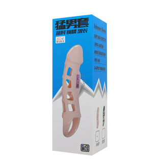 Baile - Penis Extender Cover With Vibration And Natural Strap 13.5cm