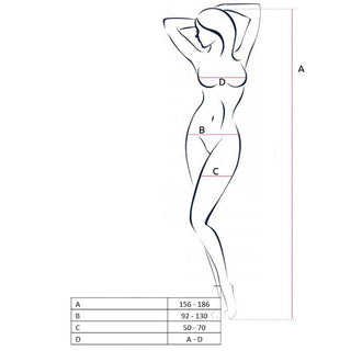 PASSION - WOMAN BS055 BODYSTOCKING BLACK ONE SIZE