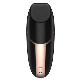 SATISFYER - LOVE TRIANGLE AIR PULSE STIMULATOR & VIBRATOR BLACK