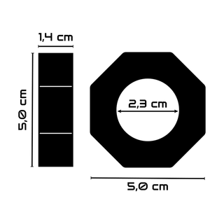 Powering - Super Flexible And Resistant Penis Ring 5cm Pr10 Black