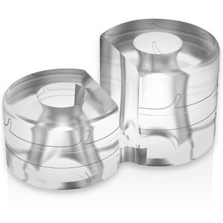 Powering - Super Flexible And Resistant Double Penis Ring PR09 Clear